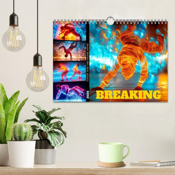 Produktbild: BREAKING Cooler Tanz und krasse Moves (Wandkalender 2026 DIN A4 quer), CALVENDO Monatskalender