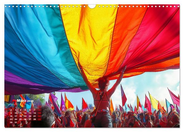 Produktbild: LGBTQ Pride - Regenbogenzeit, der Kalender f&uuml;r Vielfalt und Liebe (Wandkalender 2026 DIN A3 quer), CALVENDO Monatskalender