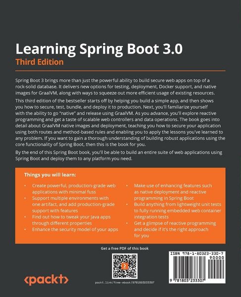 Produktbild: Learning Spring Boot 3.0 - Third Edition
