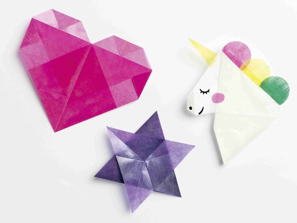 Produktbild: Folia  Transparentpapier-Faltbl&auml;tter 42g/m&sup2;, 10x10cm, 500 Blatt, farbig sortiert