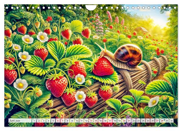Produktbild: Tiere im Garten - Tierische Begegnungen in der gr&uuml;nen Oase (Wandkalender 2026 DIN A4 quer), CALVENDO Monatskalender