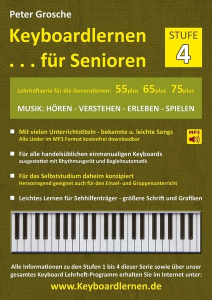Produktbild: Keyboardlernen f&uuml;r Senioren (Stufe 4)