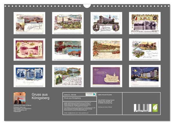 Produktbild: Gruss aus K&ouml;nigsberg (Wandkalender 2026 DIN A3 quer), CALVENDO Monatskalender