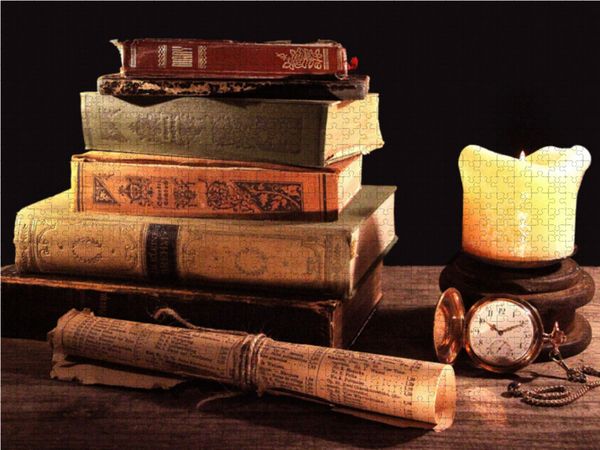 Produktbild: CALVENDO Puzzle Aus Liebe zu alten B&uuml;chern 1000 Teile Lege-Gr&ouml;&szlig;e 64 x 48 cm Foto-Puzzle Bild von Ola Feix