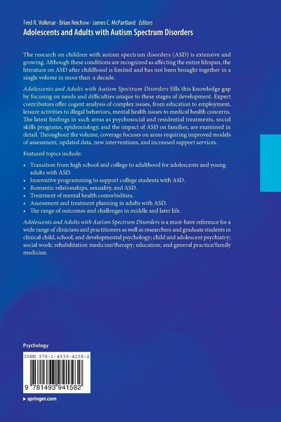Produktbild: Adolescents and Adults with Autism Spectrum Disorders