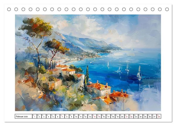 Produktbild: Toskana bis Provence (Tischkalender 2026 DIN A5 quer), CALVENDO Monatskalender