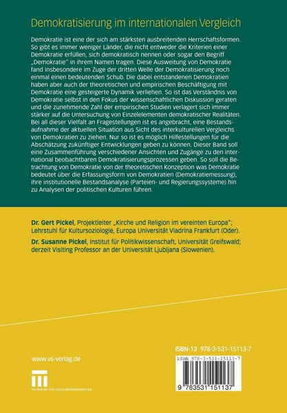 Produktbild: Demokratisierung im internationalen Vergleich