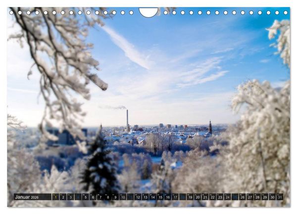 Produktbild: Erlangen von oben (Wandkalender 2026 DIN A4 quer), CALVENDO Monatskalender