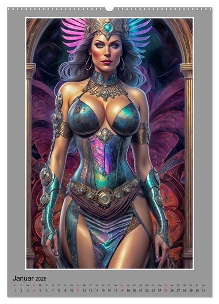 Produktbild: Elegante Cyborgs (Wandkalender 2026 DIN A2 hoch), CALVENDO Monatskalender