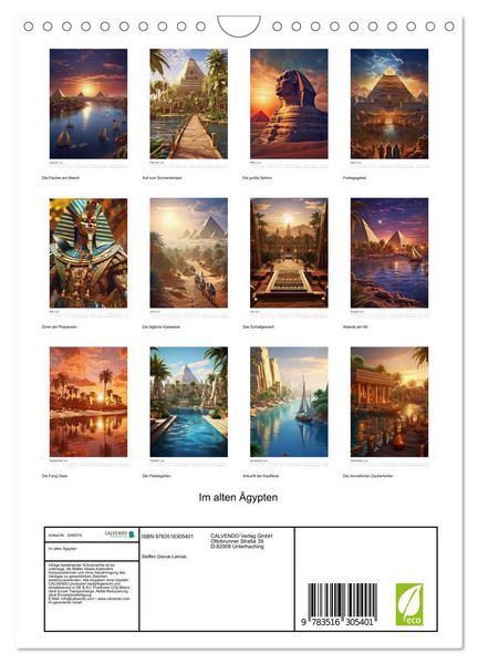 Produktbild: Im alten &Auml;gypten (Wandkalender 2026 DIN A4 hoch), CALVENDO Monatskalender