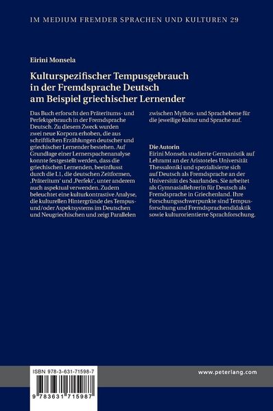 Produktbild: Kulturspezifischer Tempusgebrauch in der Fremdsprache Deutsch am Beispiel griechischer Lernender