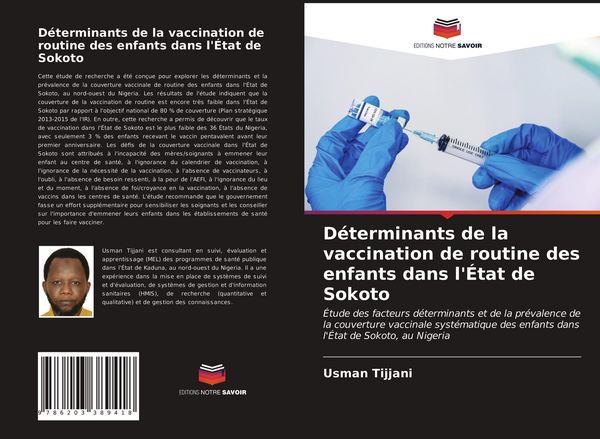 Produktbild: D&eacute;terminants de la vaccination de routine des enfants dans l'&Eacute;tat de Sokoto