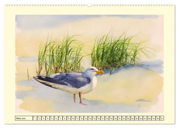 Produktbild: BORKUM Perle der Nordsee (Wandkalender 2026 DIN A2 quer), CALVENDO Monatskalender