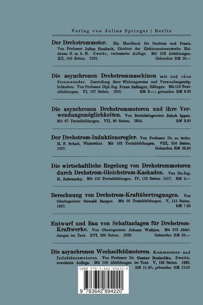 Produktbild: Drehstrommotoren mit Doppelk&auml;figanker und verwandte Konstruktionen