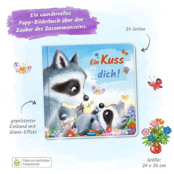 Produktbild: Tr&ouml;tsch Pappenbuch mit Reimen Ein Kuss f&uuml;r dich!