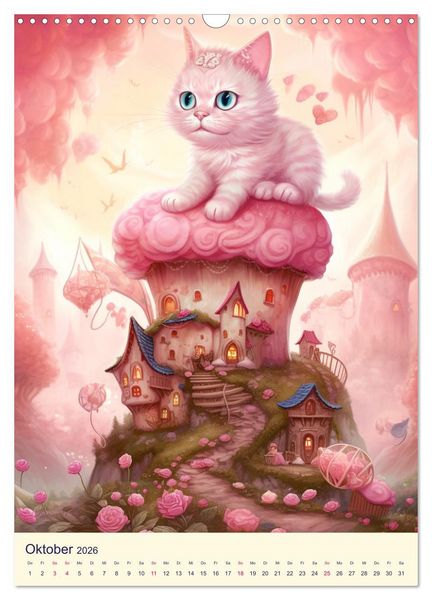 Produktbild: Rosa Traumland. Zauberhafte Wunderwelt (Wandkalender 2026 DIN A3 hoch), CALVENDO Monatskalender
