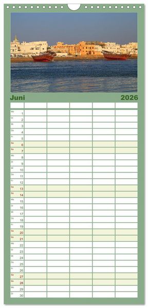 Produktbild: Familienplaner 2026 - Unterwegs im Weihrauchland Oman mit 5 Spalten (Wandkalender, 21 x 45 cm) CALVENDO