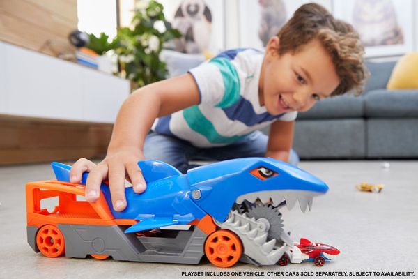 Produktbild: Hot Wheels Hungriger Hai-Transporter für bis zu 5 Spielzeugautos