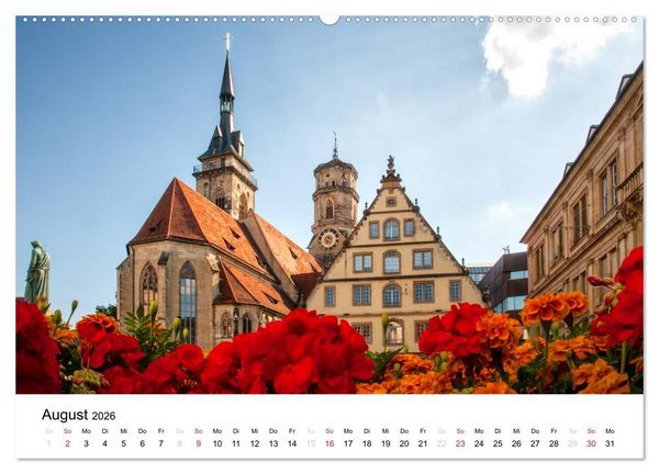 Produktbild: stadtansichten stuttgart (hochwertiger Premium Wandkalender 2026 DIN A2 quer), Kunstdruck in Hochglanz