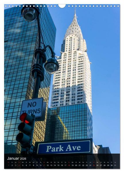 Produktbild: New York Wolkenkratzer (Wandkalender 2026 DIN A3 hoch), CALVENDO Monatskalender