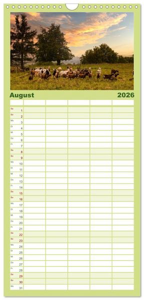 Produktbild: Familienplaner 2026 - Stimmungsvolle Rh&ouml;n mit 5 Spalten (Wandkalender, 21 x 45 cm) CALVENDO