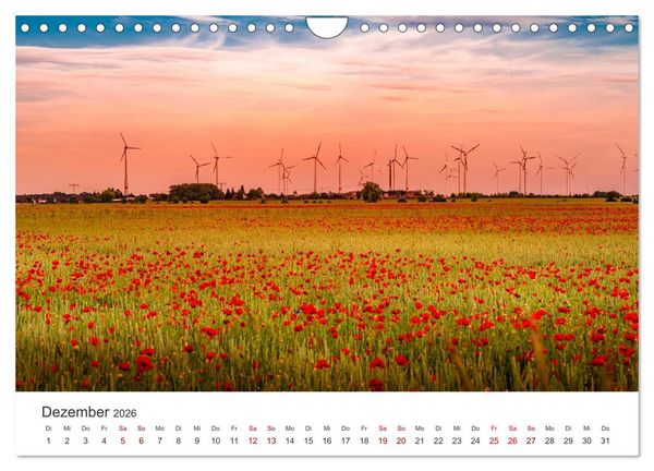 Produktbild: Deutschland, Energie des Windes: wundersch&ouml;ne Landschaften (Wandkalender 2026 DIN A4 quer), CALVENDO Monatskalender