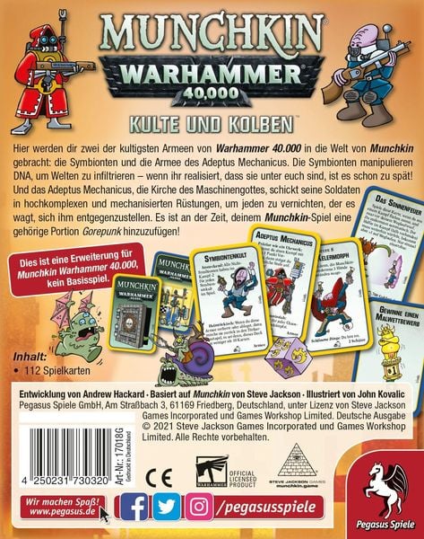 Produktbild: Munchkin Warhammer 40.000: Kulte und Kolben (Spiel-Zubehör)
