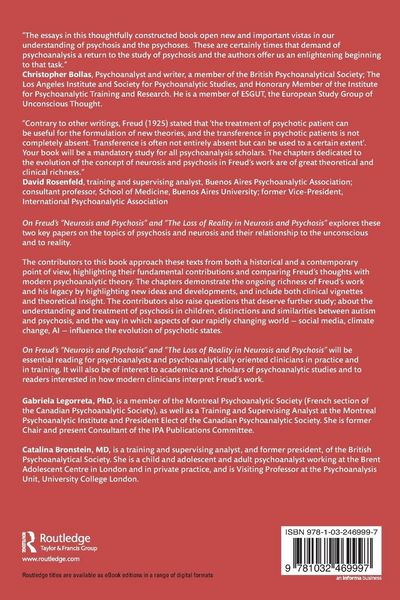 Produktbild: On Freud's "Neurosis and Psychosis" and "The Loss of Reality in Neurosis and Psychosis"