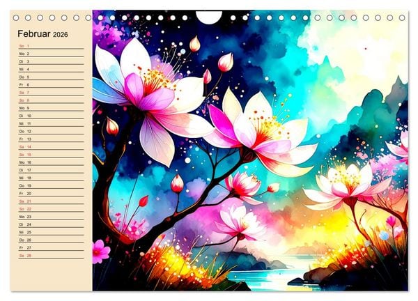 Produktbild: Manga-Landschaften: Ein visueller Ausflug durch Fantasiewelten (Wandkalender 2026 DIN A4 quer), CALVENDO Monatskalender