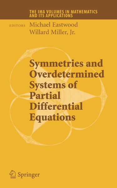 Produktbild: Symmetries and Overdetermined Systems of Partial Differential Equations
