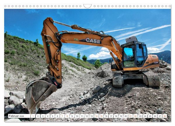 Produktbild: Baumaschinen - Maschinen auf der Baustelle (Wandkalender 2026 DIN A3 quer), CALVENDO Monatskalender