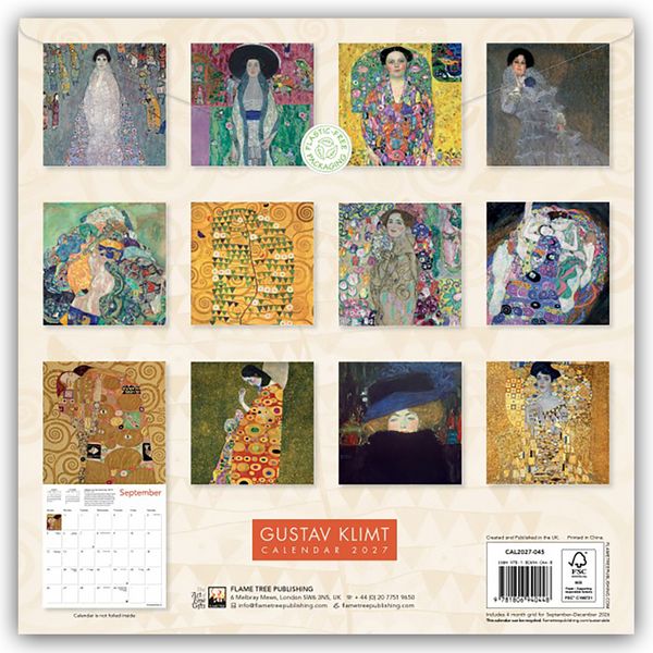 Produktbild: Gustav Klimt 2027 &ndash; Original Flame Tree Publishing-Kalender [Kalender]