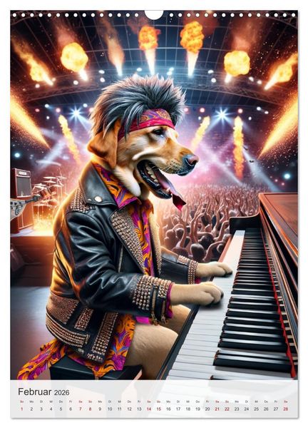 Produktbild: Rockstar Labbi (Wandkalender 2026 DIN A3 hoch), CALVENDO Monatskalender