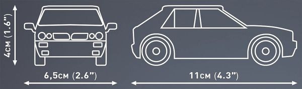 Produktbild: COBI 24508 - Lancia Delta HF, Ma&szlig;stab 1:35, Bausatz 61 Klemmbausteine