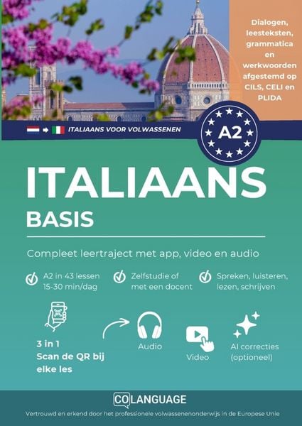 Produktbild: Italiaans A2 basis: compleet leertraject met app, video en audio