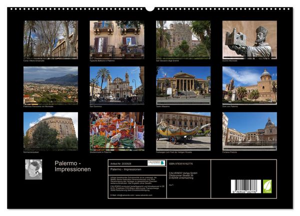 Produktbild: Palermo - Impressionen (hochwertiger Premium Wandkalender 2026 DIN A2 quer), Kunstdruck in Hochglanz