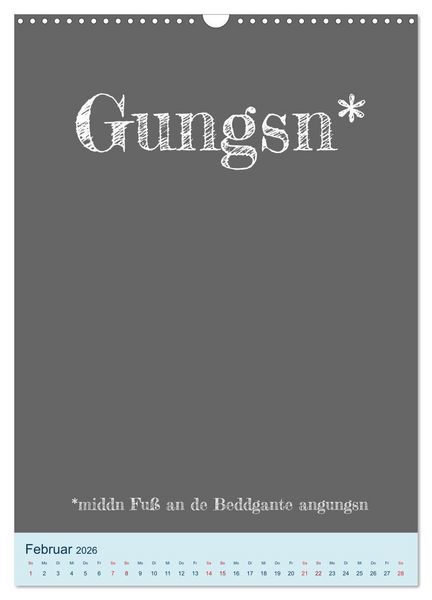 Produktbild: Ningeln&auml;sorum! Mundart und Dialekt Kalender Sachsen (Wandkalender 2026 DIN A3 hoch), CALVENDO Monatskalender