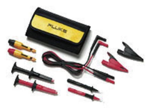Fluke TLK281-1 Sicherheits-Messleitungs-Set Lamellenstecker 4 mm Lamellenstecker 4 mm 1.50 m Schwarz, Rot 1 St.