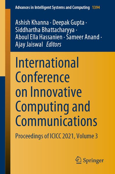 Produktbild: International Conference on Innovative Computing and Communications
