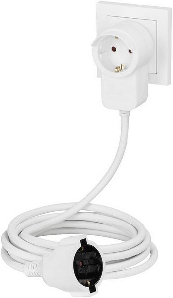 Produktbild: Hama 00133801 Strom Verl&auml;ngerungskabel Wei&szlig; 3.00 m H05VV-F 3G 1,5 mm&sup2;