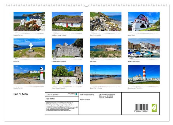 Produktbild: Isle of Man (hochwertiger Premium Wandkalender 2026 DIN A2 quer), Kunstdruck in Hochglanz