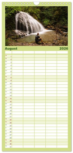 Produktbild: Familienplaner 2026 - Naturparadies Allg&auml;u - Von Oberstdorf bis F&uuml;ssen mit 5 Spalten (Wandkalender, 21 x 45 cm) CALVENDO