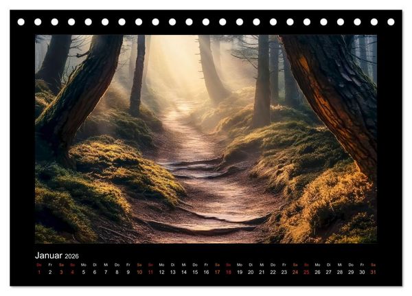 Produktbild: Geheimnisvolle Wege (Tischkalender 2026 DIN A5 quer), CALVENDO Monatskalender