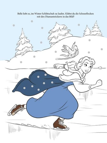 Produktbild: Disney Prinzessin Malbuch mit Diamantstickern | Malspa&szlig; mit &uuml;ber 500 funkelnden Glitzersteinen