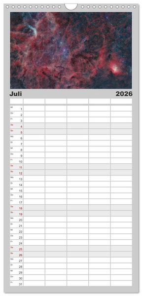 Produktbild: Familienplaner 2026 - Deepsky XVIII mit 5 Spalten (Wandkalender, 21 x 45 cm) CALVENDO