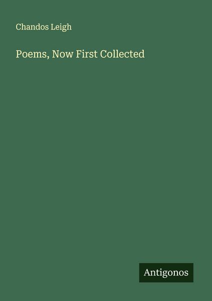 Produktbild: Poems, Now First Collected