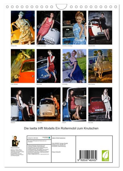 Produktbild: Die Isetta trifft Modells Ein Rollermobil zum Knutschen (Wandkalender 2026 DIN A4 hoch), CALVENDO Monatskalender