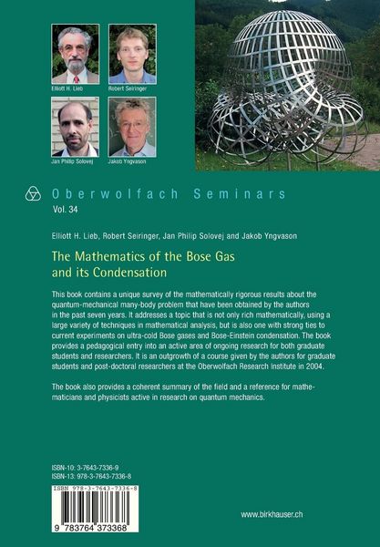 Produktbild: The Mathematics of the Bose Gas and its Condensation