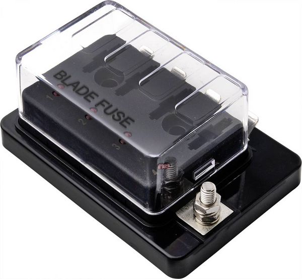 Produktbild: TRU COMPONENTS TC-9070396 TC-9070396 KFZ-Sicherungshalter mit Statusanzeige Passend f&uuml;r (Sicherungen) Flachsicherung Standard 30 A 32 V/DC 1 St.