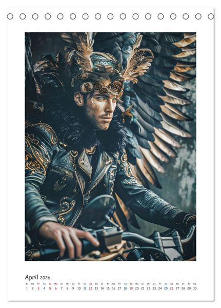 Produktbild: Freiheit auf zwei R&auml;dern - Die Abenteuer der Angel-Biker (Tischkalender 2026 DIN A5 hoch), CALVENDO Monatskalender